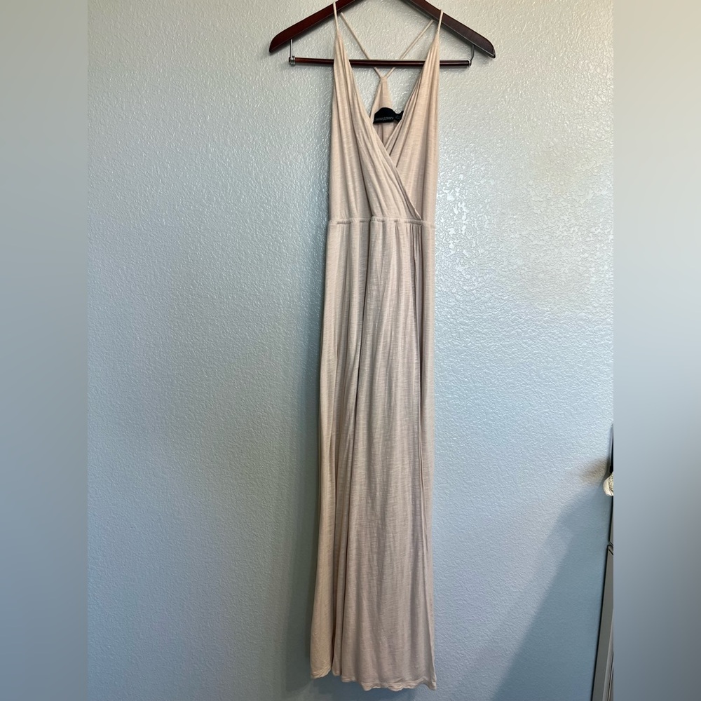 Cynthia rowley beige/cream sleeveless maxi dress size small